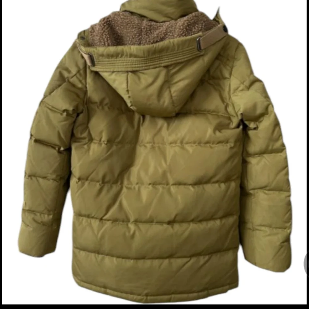 Kids Khaki and Green Puffer Coat - Picture 3 of 10